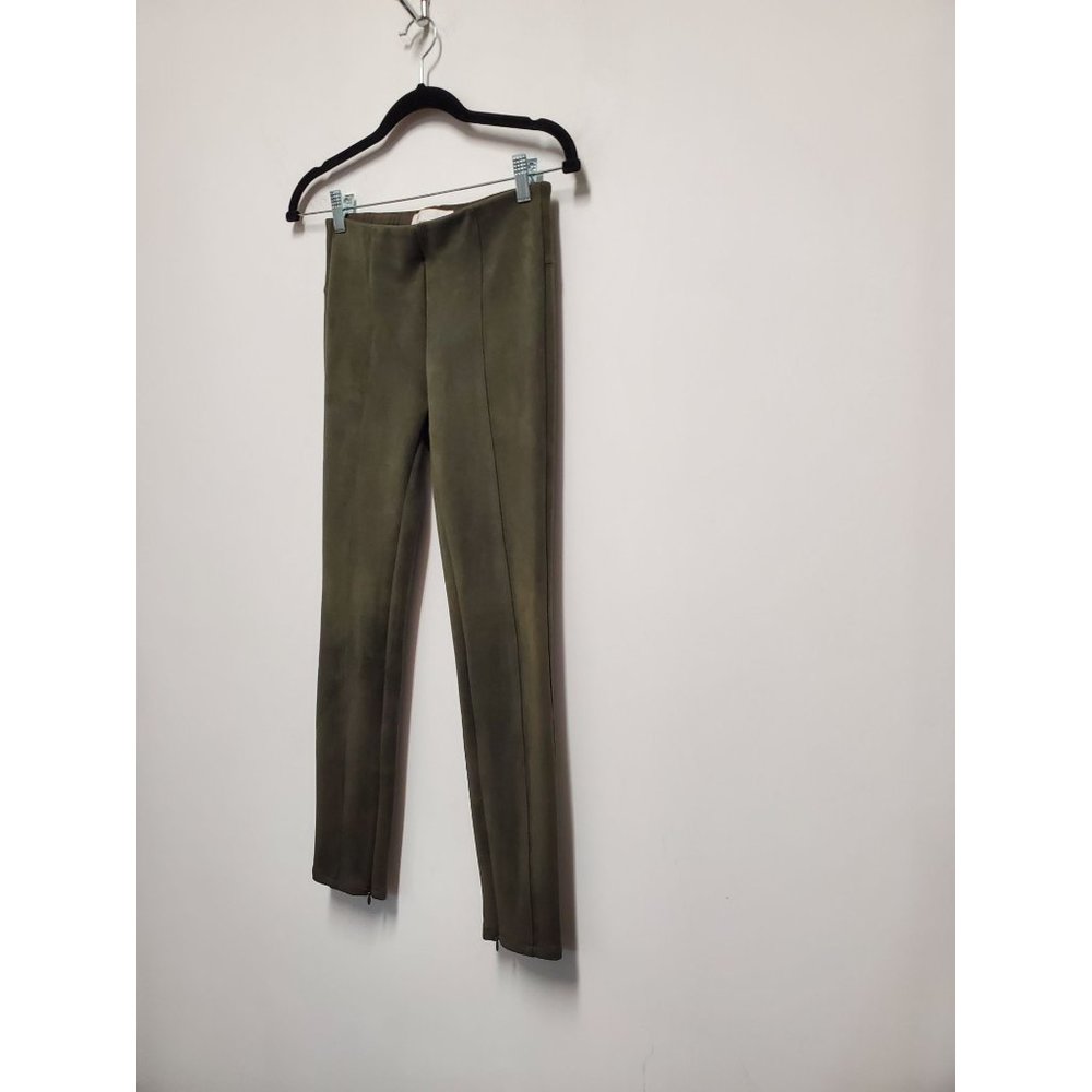 Anthropologie Faux Suede Leggings Hunter Green Size 24P - Picture 4 of 8